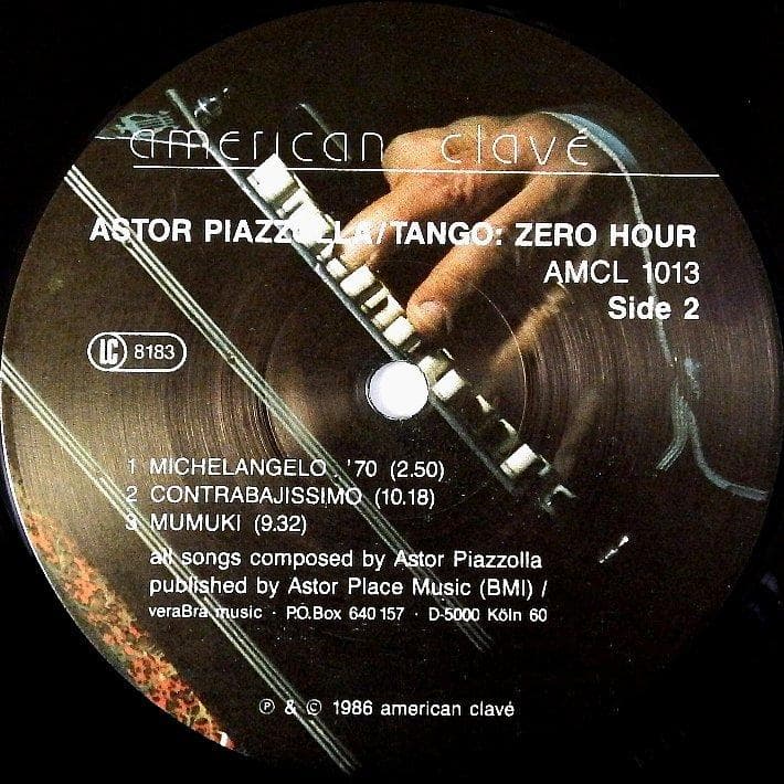 Astor Piazzolla 傑作Tango: Zero Hour 極美品LP