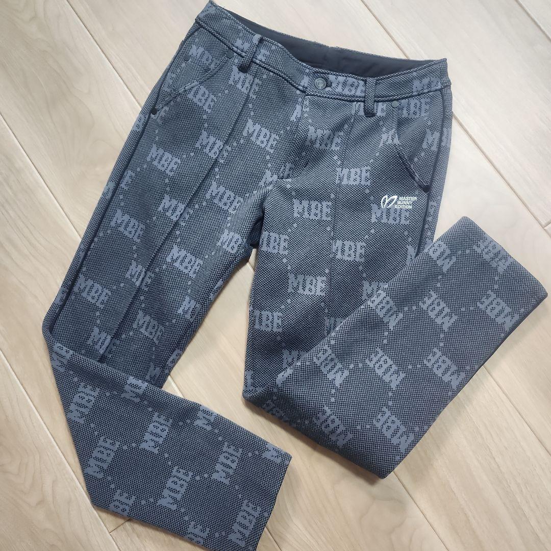 【美品】MBE グレー ロゴ入りパンツ
