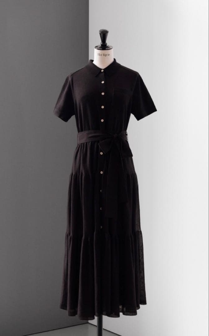 ワンピース herlipto Romane Tiered Knit Dress