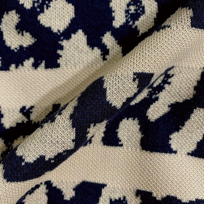 パーリーゲイツ ゴルフ レオパード柄ボーダー 長袖 ニット セーター ウェア 4