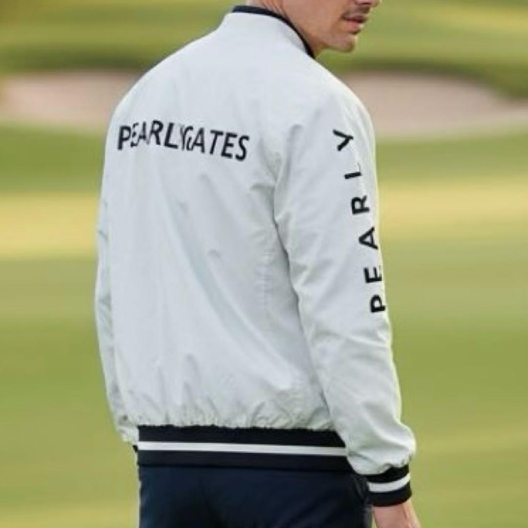 パーリーゲイツ　スニード　ジャケット　ブルゾン　M〜L相当　白　紺　ネイビー　4