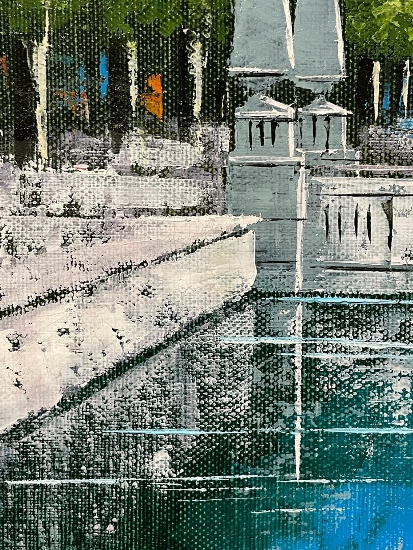 ハ*キ様 「真作」広瀬和之「ルツェルン(スイス)」風景画　油彩画　額装　サイン有