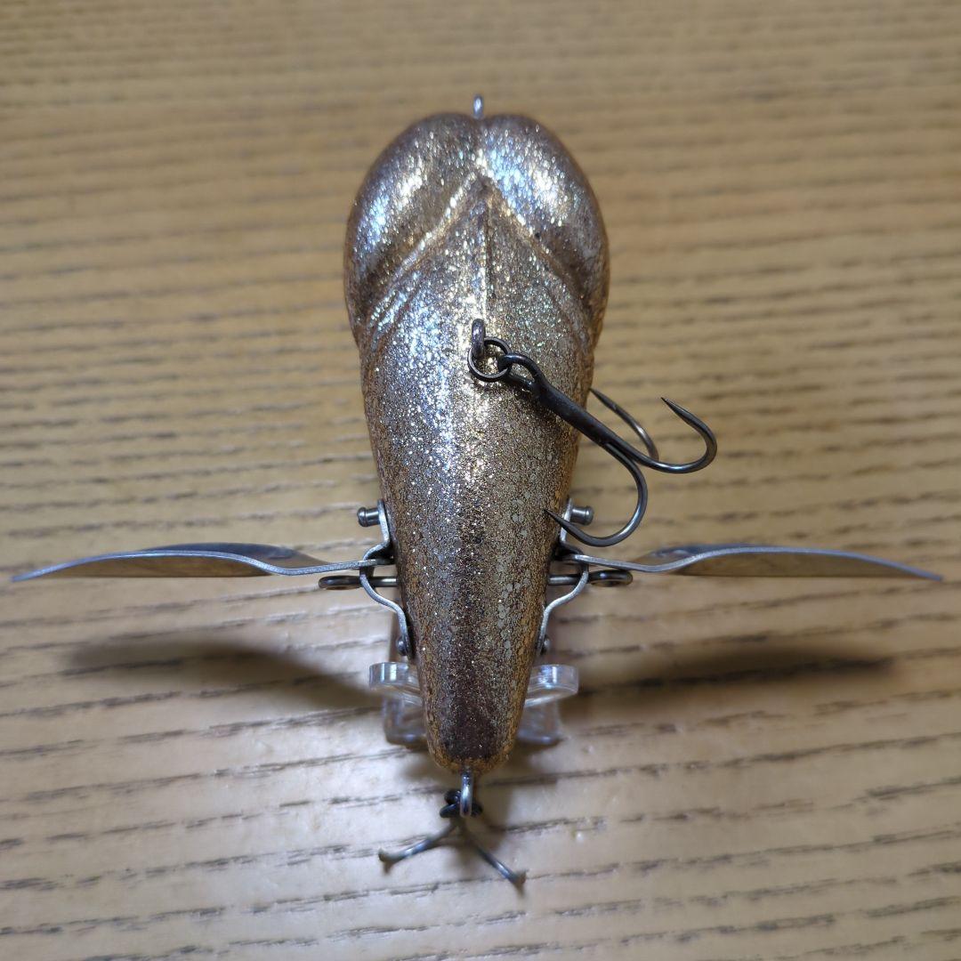 羽根モノ クローラー トップウォーター 金ラメ 金グリ ルアー