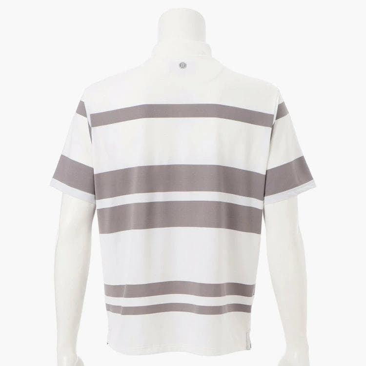 BRIEFING GOLF パネルストライプ RF ハイネック半袖シャツⓂ