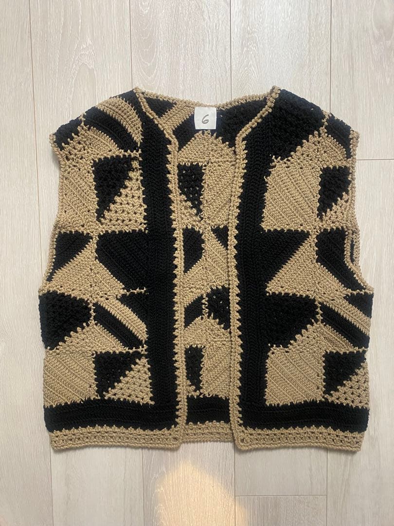 6(ROKU) KIKALINE VEST ニットベスト