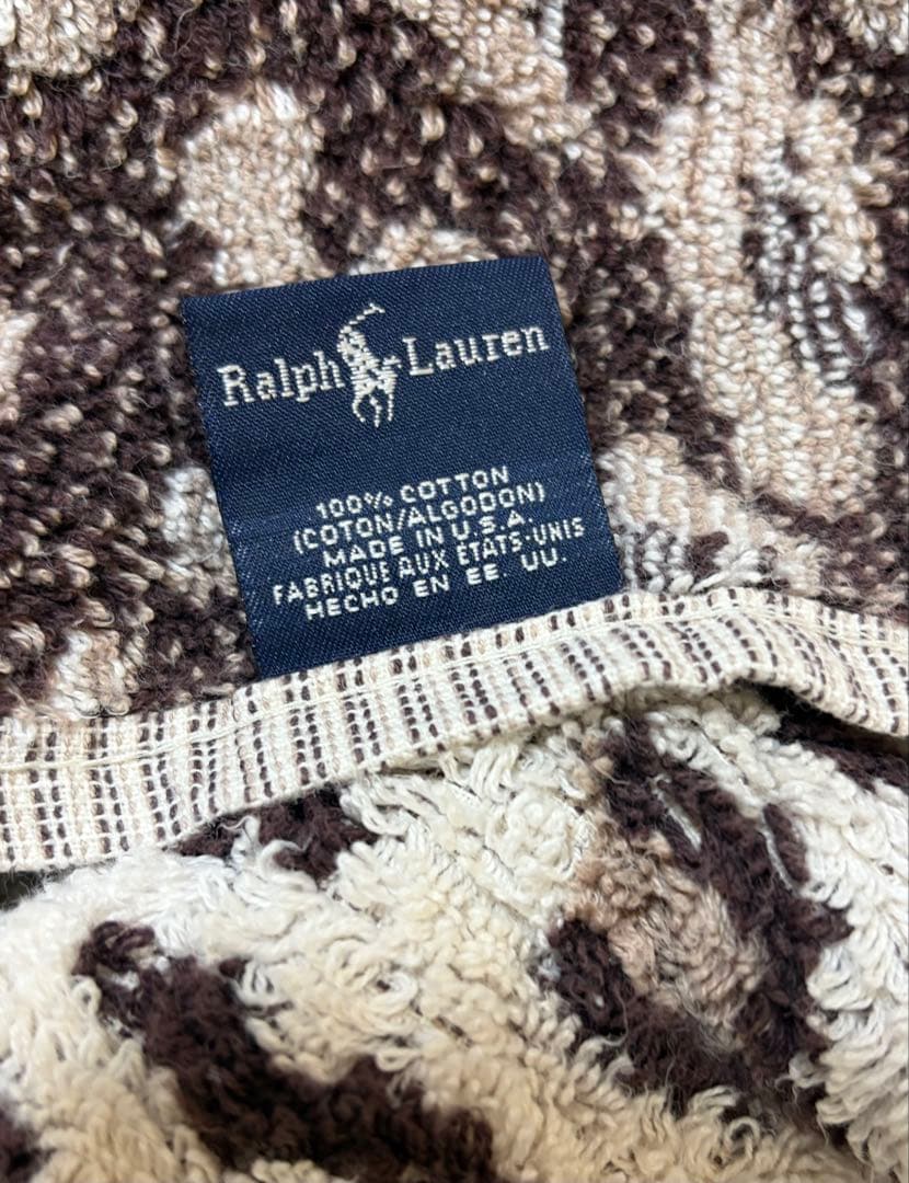 Ralph Laurenヒョウ柄バスタオルMADE IN USAラルフローレン